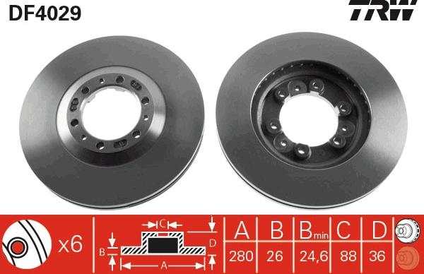 TRW DF4029 - Brake Disc onlydrive.pro