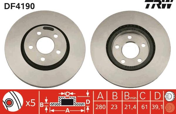 TRW DF4190 - Brake Disc onlydrive.pro