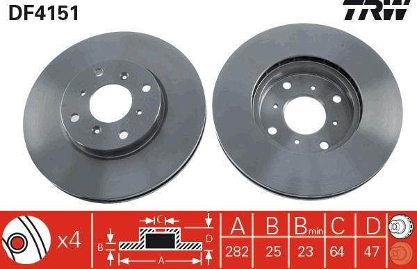 TRW DF4151 - Brake Disc onlydrive.pro