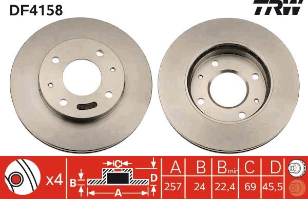 TRW DF4158 - Brake Disc onlydrive.pro