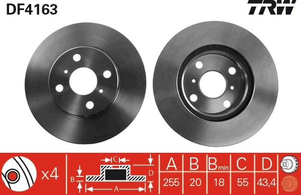 TRW DF4163 - Brake Disc onlydrive.pro