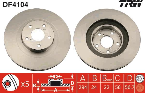 TRW DF4104 - Brake Disc onlydrive.pro