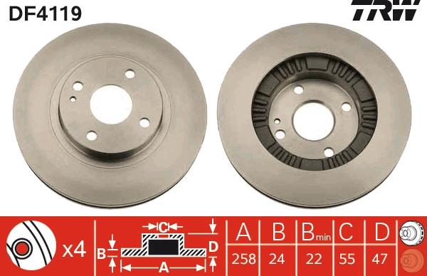 TRW DF4119 - Brake Disc onlydrive.pro