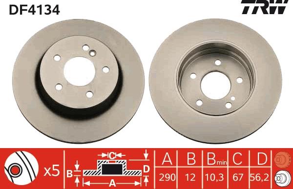 TRW DF4134 - Piduriketas onlydrive.pro