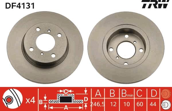 TRW DF4131 - Brake Disc onlydrive.pro