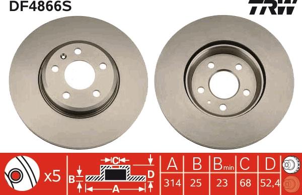 TRW DF4866S - Piduriketas onlydrive.pro