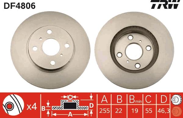 TRW DF4806 - Brake Disc onlydrive.pro