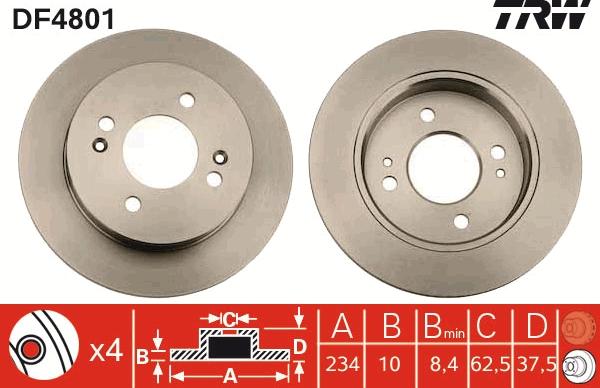 TRW DF4801 - Brake Disc onlydrive.pro