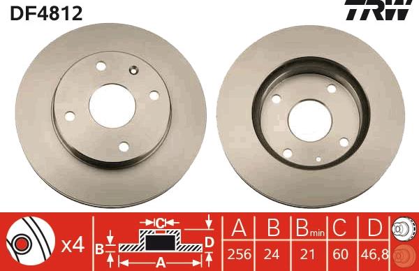 TRW DF4812 - Brake Disc onlydrive.pro