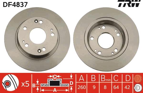 TRW DF4837 - Jarrulevy onlydrive.pro