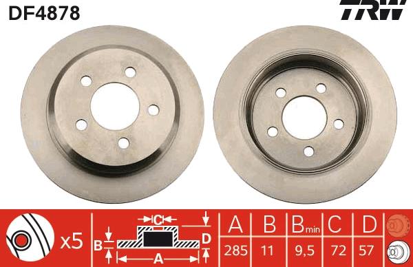 TRW DF4878 - Brake Disc onlydrive.pro