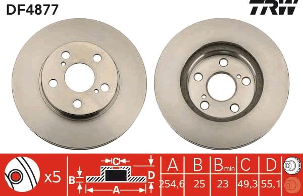 TRW DF4877 - Brake Disc onlydrive.pro