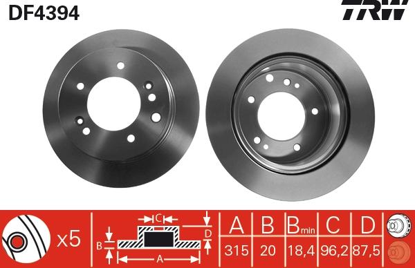 TRW DF4394 - Brake Disc onlydrive.pro