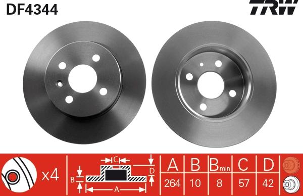 TRW DF4344 - Jarrulevy onlydrive.pro