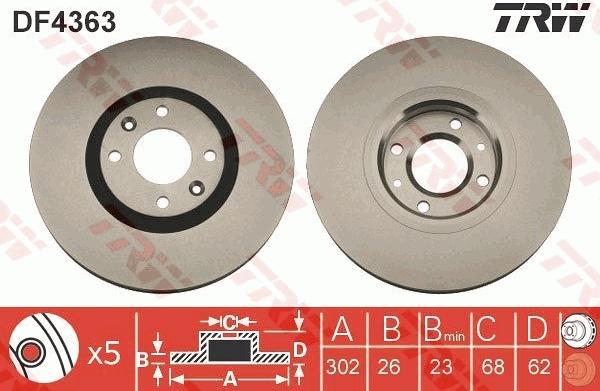 TRW DF4363 - Brake Disc onlydrive.pro