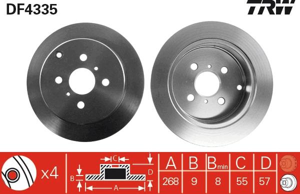 TRW DF4335 - Brake Disc onlydrive.pro