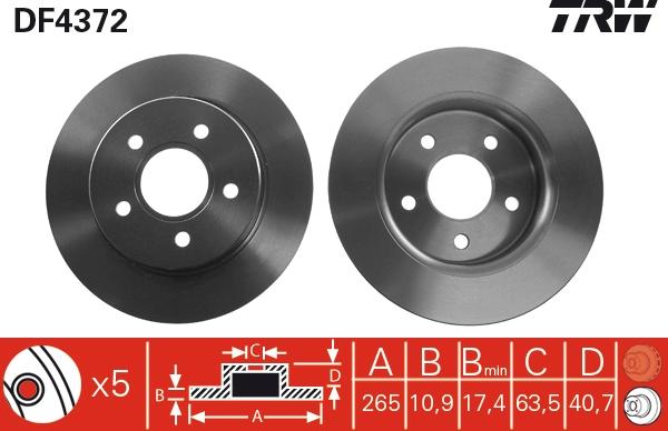 TRW DF4372 - Brake Disc onlydrive.pro