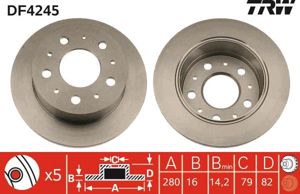 TRW DF4245 - Brake Disc onlydrive.pro