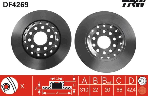 TRW DF4269 - Brake Disc onlydrive.pro