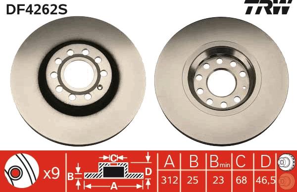 TRW DF4262S - Piduriketas onlydrive.pro