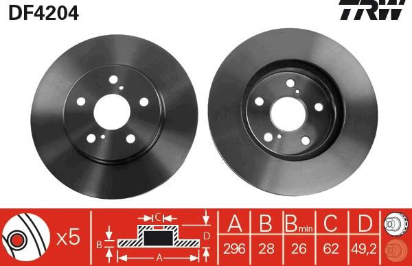 TRW DF4204 - Brake Disc onlydrive.pro