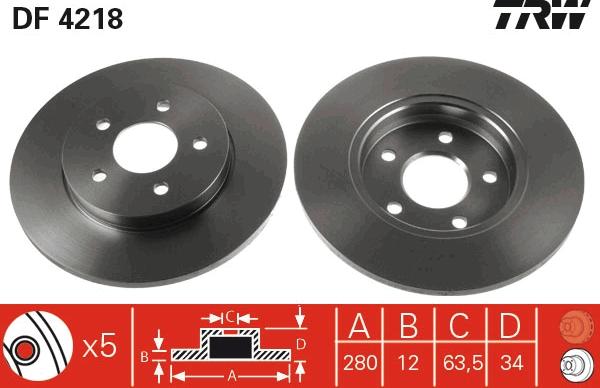 TRW DF4218 - Brake Disc onlydrive.pro