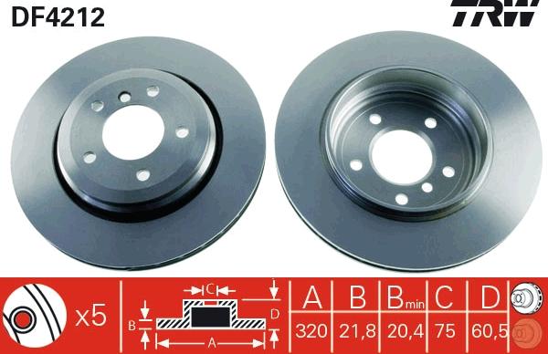 TRW DF4212 - Brake Disc onlydrive.pro