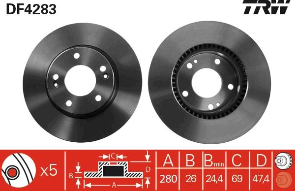 TRW DF4283 - Brake Disc onlydrive.pro