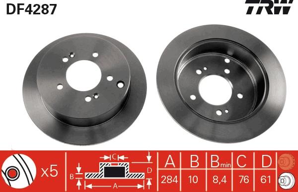 TRW DF4287 - Brake Disc onlydrive.pro