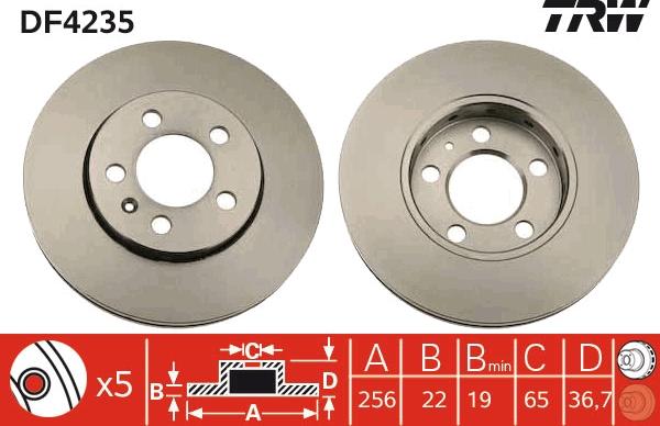 TRW DF4235 - Brake Disc onlydrive.pro