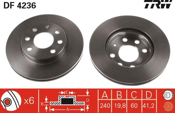 TRW DF4236 - Piduriketas onlydrive.pro