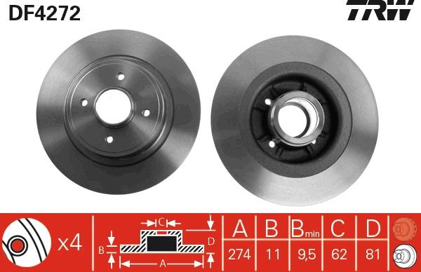 TRW DF4272 - Brake Disc onlydrive.pro