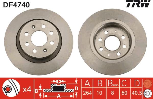 TRW DF4740 - Bremžu diski onlydrive.pro