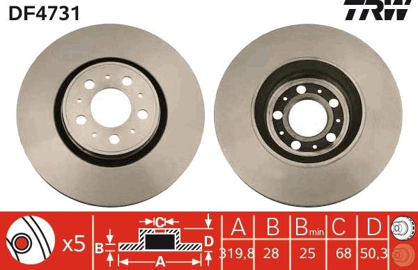 TRW DF4731 - Piduriketas onlydrive.pro