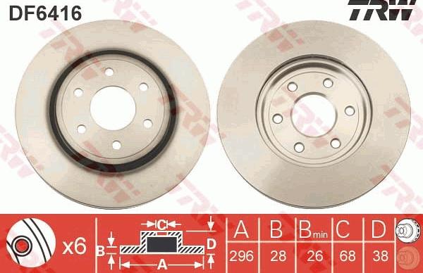 TRW DF6416 - Brake Disc onlydrive.pro