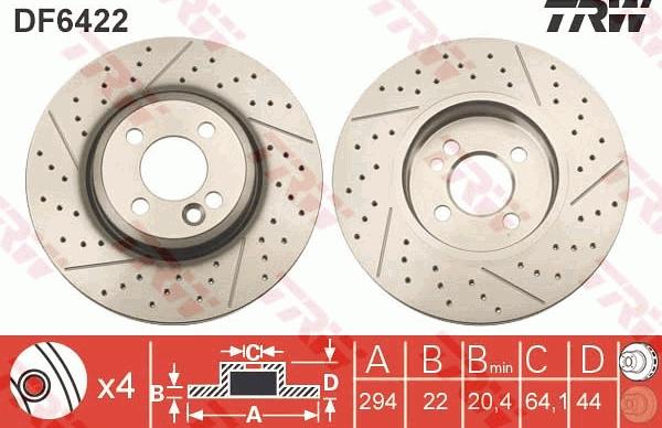 TRW DF6422 - Brake Disc onlydrive.pro