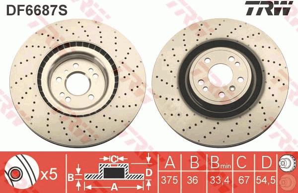 TRW DF6687S - Piduriketas onlydrive.pro