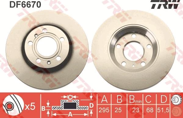 TRW DF6670 - Brake Disc onlydrive.pro