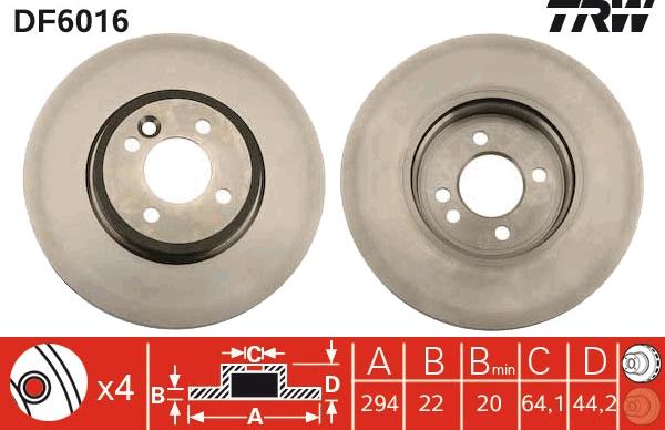 TRW DF6016 - Brake Disc onlydrive.pro