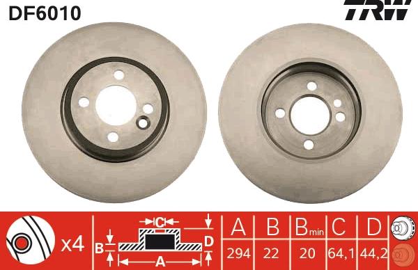 TRW DF6010 - Brake Disc onlydrive.pro