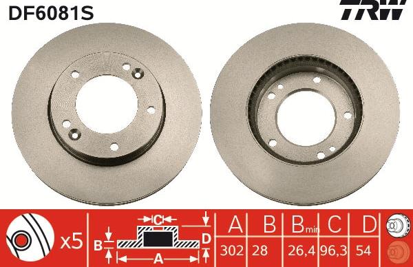 TRW DF6081S - Brake Disc onlydrive.pro