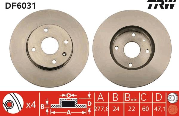 TRW DF6031 - Brake Disc onlydrive.pro