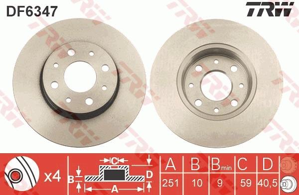 TRW DF6347 - Brake Disc onlydrive.pro