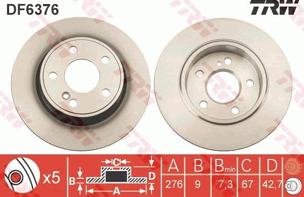 TRW DF6376 - Bremžu diski onlydrive.pro