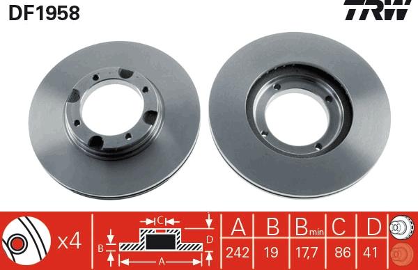 TRW DF1958 - Brake Disc onlydrive.pro