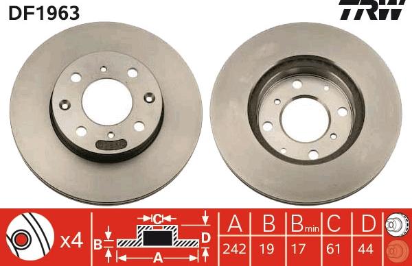 TRW DF1963 - Brake Disc onlydrive.pro