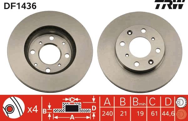 TRW DF1436 - Brake Disc onlydrive.pro