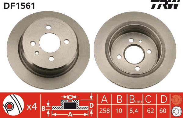 TRW DF1561 - Brake Disc onlydrive.pro