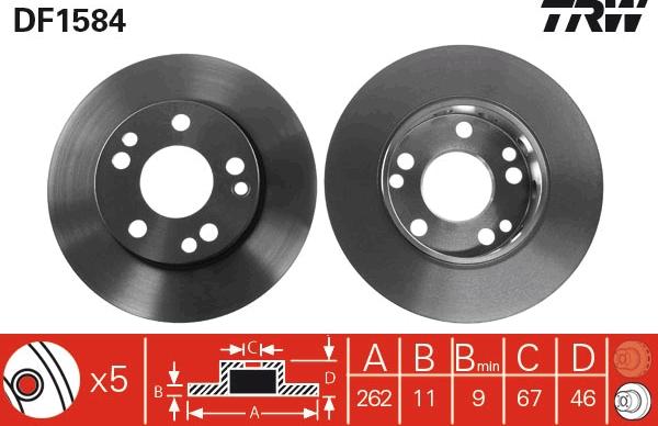 TRW DF1584 - Brake Disc onlydrive.pro