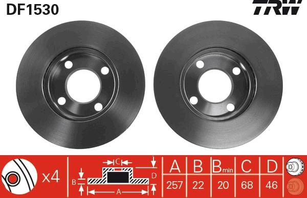 TRW DF1530 - Brake Disc onlydrive.pro